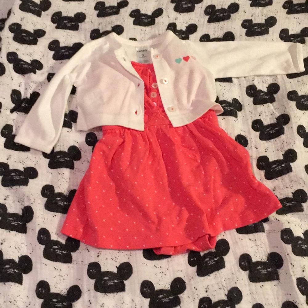 Size 3m dress bodysuit with matching cardigan